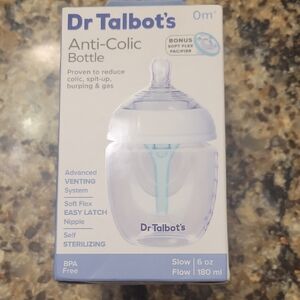 Dr Talbot's Anti-Colic Baby Bottle And Pacifier. New In Sealed Box